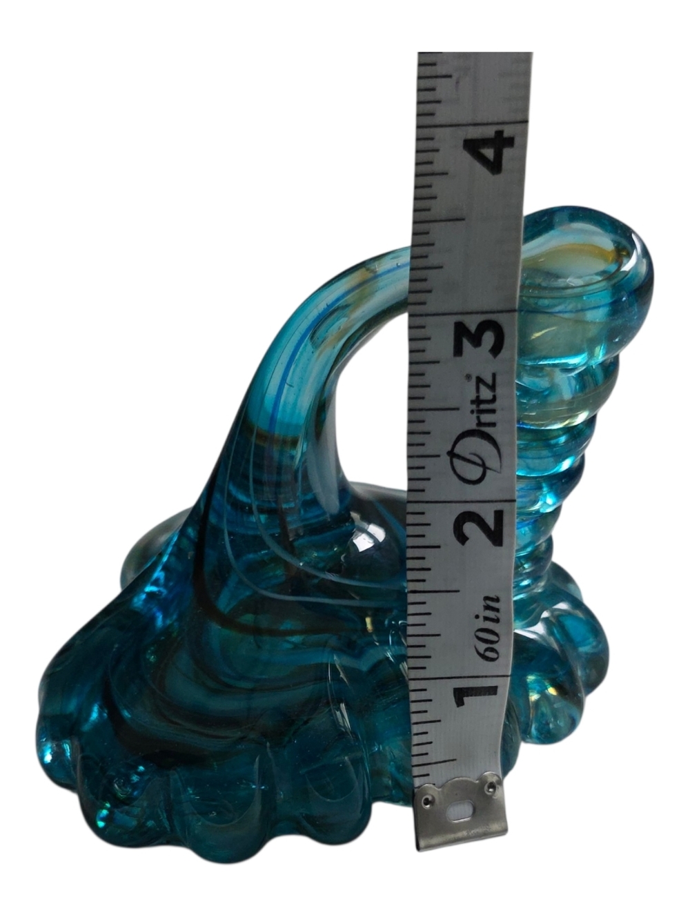 Hand Blown Art Glass Paperweight Bud Vase - Picture 7 of 7